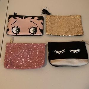 Lot of 4 Makeup Clutches